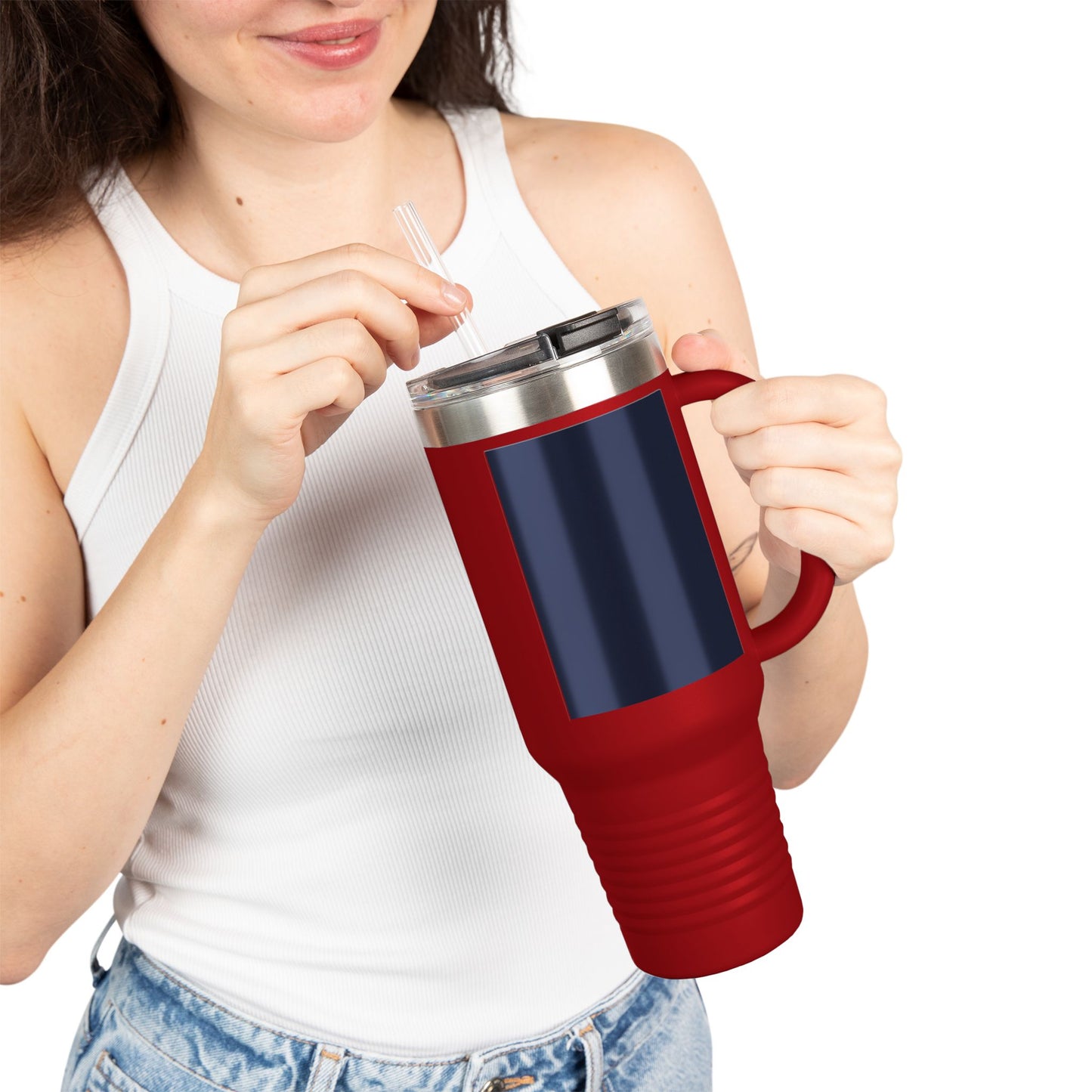 Lunar Midnight 40oz Insulated Travel Mug, Perfect for Coffee Lovers, Customizable Drinkware for Road Trips, Personalized Gift for Teachers, Durable