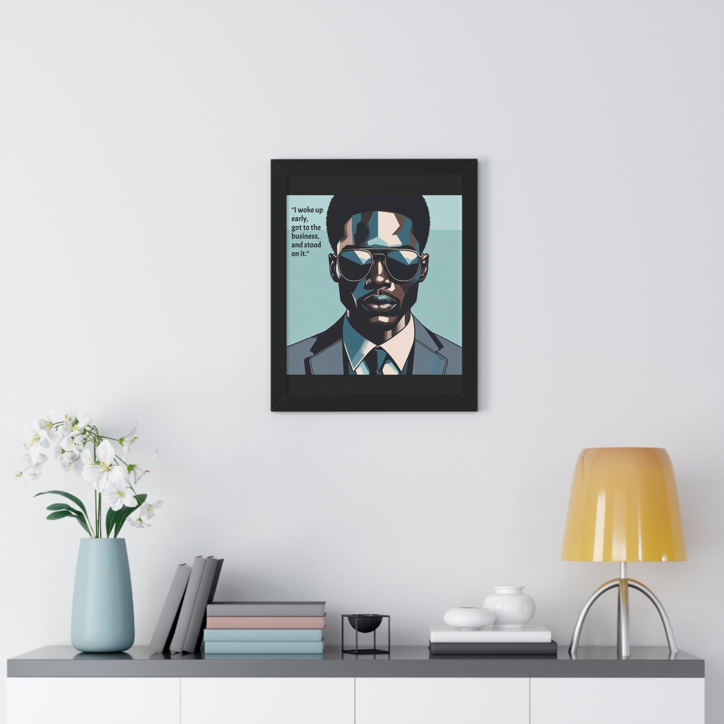 Stylish Framed Vertical Poster - Modern Art for Home Decor - "I woke up early"