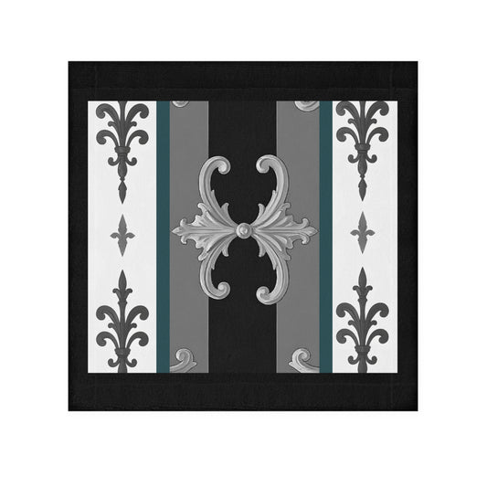 Elegant Vintage Face Towel – Luxurious Gold Pattern for Home & Spa - Striped Minimal Damask