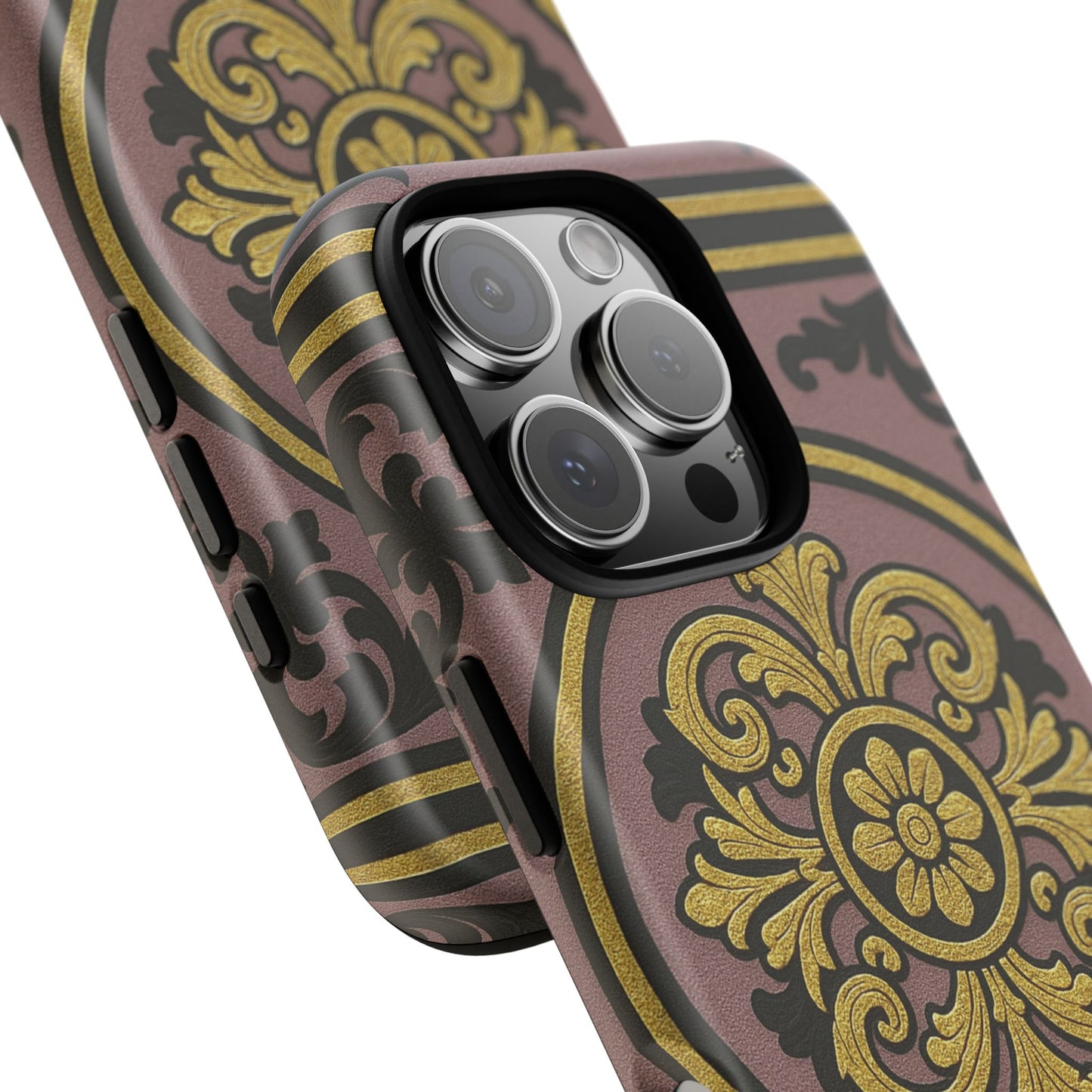 Gilded Mauve With Gold-Black Baroque Tough Cases