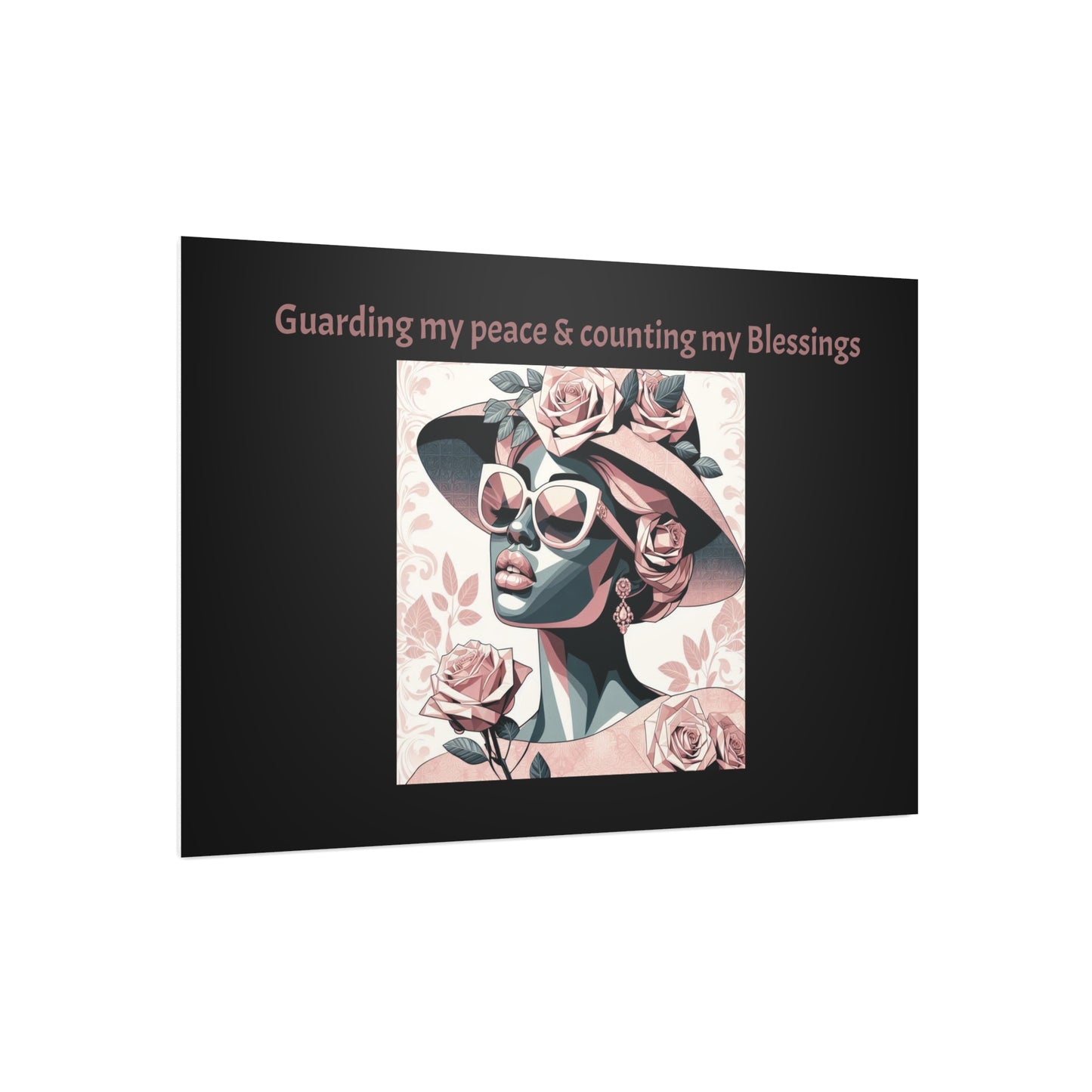 Chic Foam Board Wall Art featuring 'Guarding my peace & counting my Blessings' - Inspirational Home Decor, Gift for Her, Gallery Wall Art