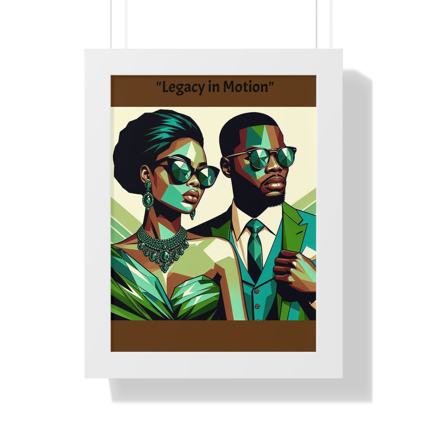 Stylish Framed Vertical Poster - Modern Art for Home Decor - "Legacy in Motion"