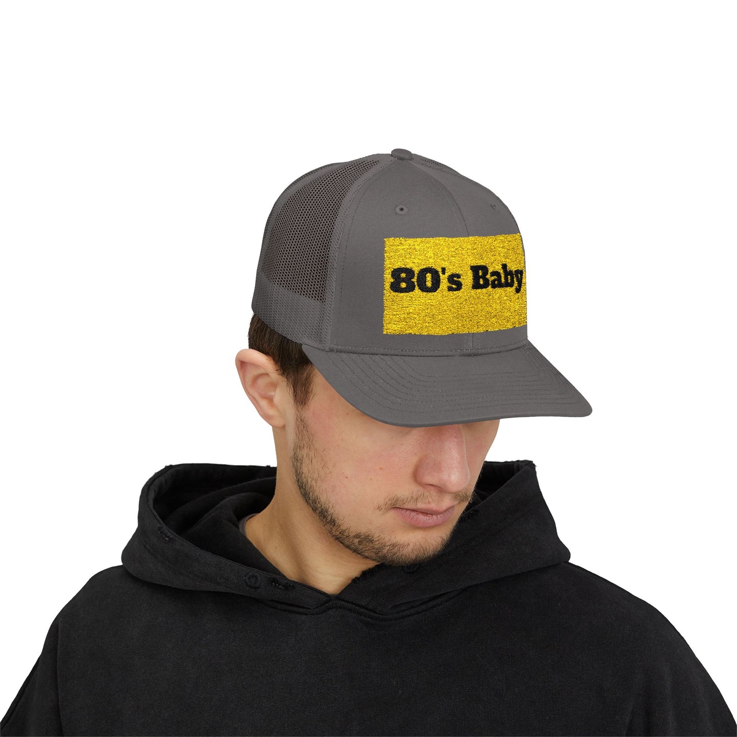 80's Baby Gold Snapback Trucker Cap - Retro Style Hat, Vintage Cap, Perfect for 80's Themed Parties, Gifts for Nostalgic Friends, Summer Fun