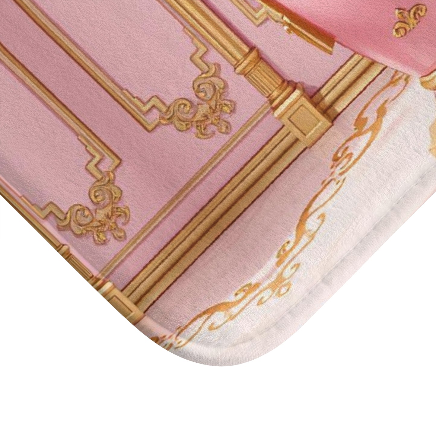 Elegant Pink Floral Bath Mat with Quote, Floral Bathroom Decor, Luxury Home Accessory, Gift for Her - I WILL ALWAY GLAM