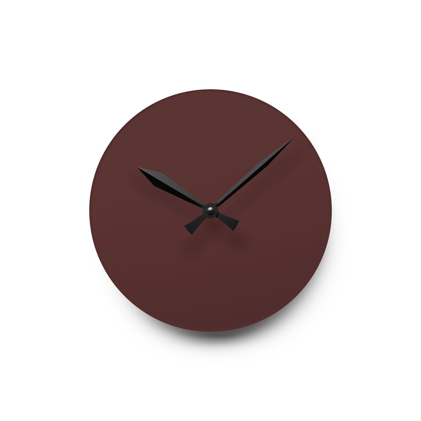 Elegant Brown Merlot Acrylic Wall Clock for Modern Decor, Minimalist Timepiece, Unique Gift for Home, Office Wall Decoration, Smart Design