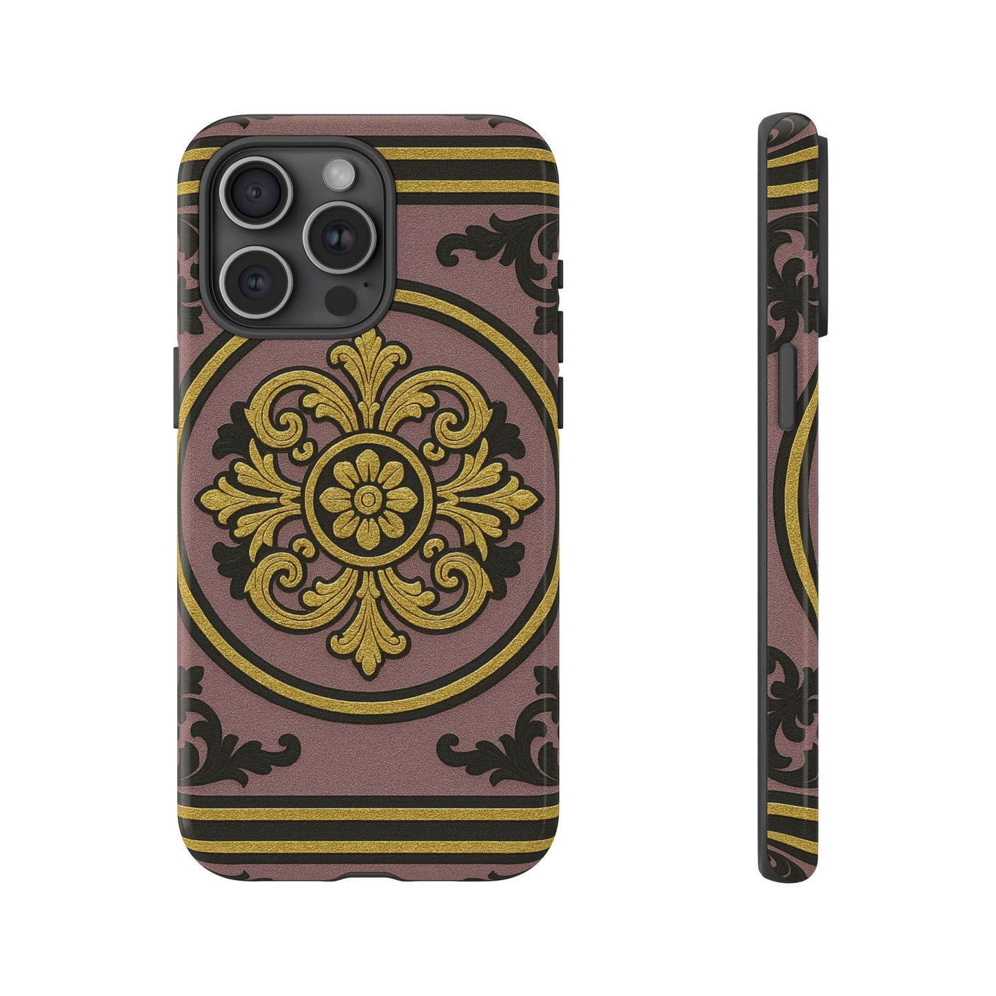 Gilded Mauve With Gold-Black Baroque Tough Cases