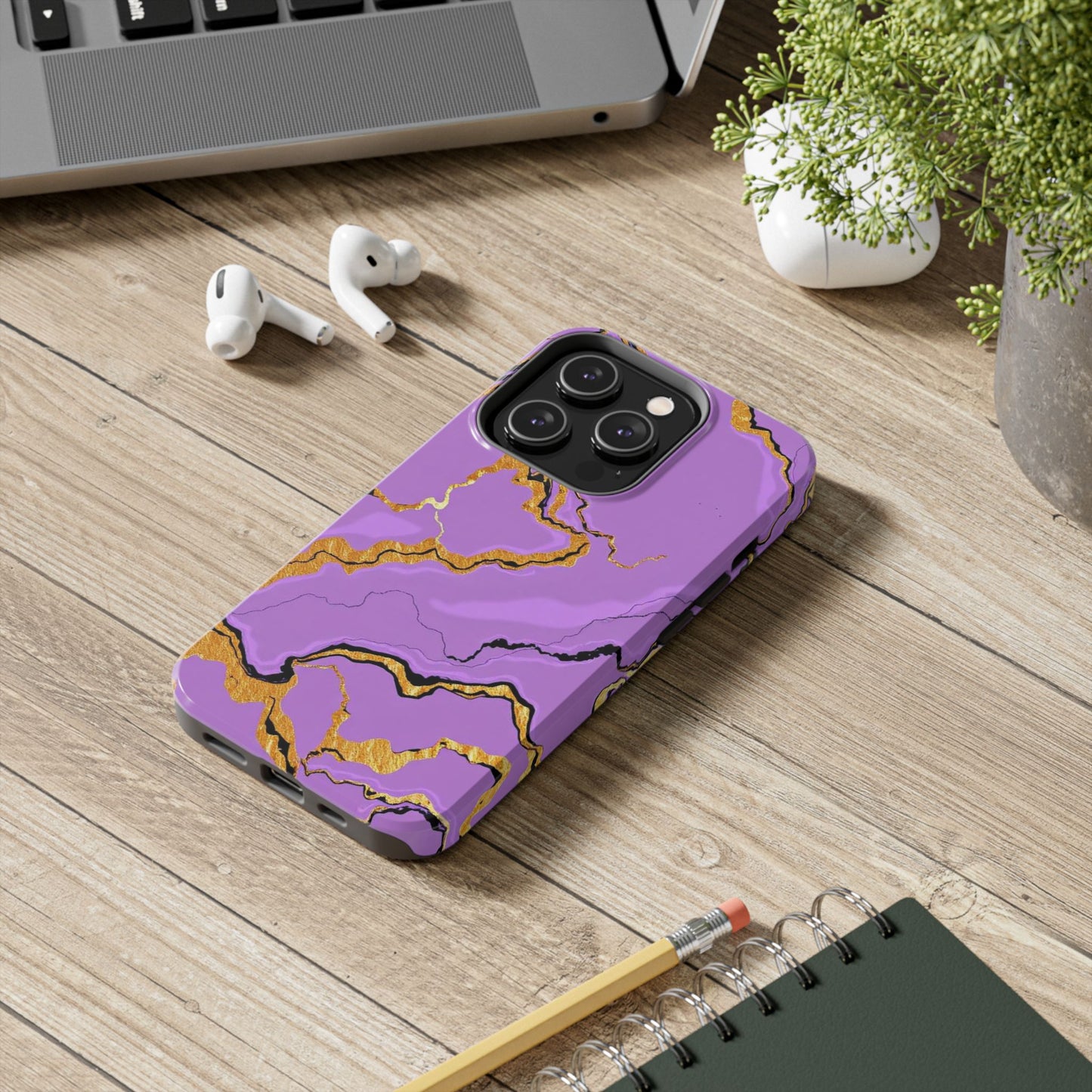 Stylish Tough Phone Cases with Purple Marble Design, Protective Phone Cases, Trendy Phone Accessories, Gift for Her, Unique Phone Cover
