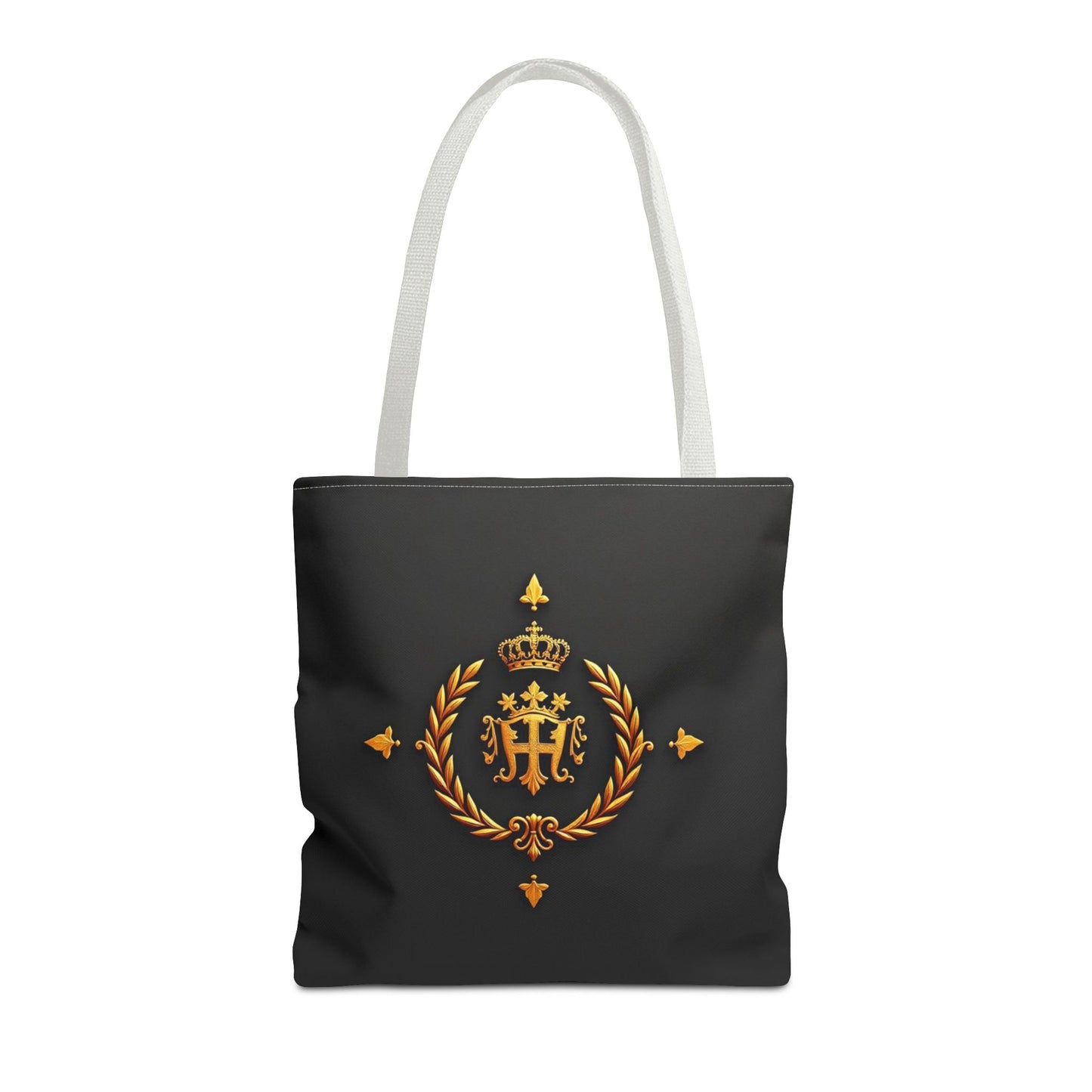 Luxurious Gold Emblem Tote Bag | Chic Shoulder Bag, Everyday Carryall, Great Gift for Her, Eco-Friendly Shopping Bag - Gold Crest