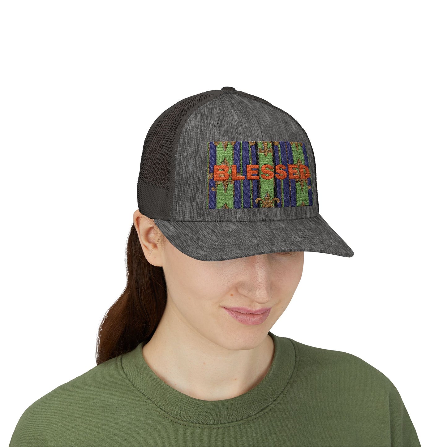 Blessed Snapback Trucker Cap, Casual Hat, Faith Gift, Outdoor Cap, Stylish Accessory, Everyday Wear