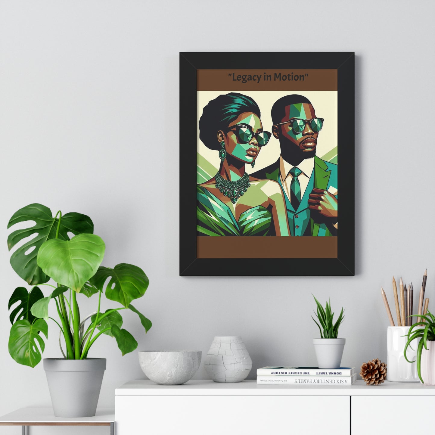 Stylish Framed Vertical Poster - Modern Art for Home Decor - "Legacy in Motion"