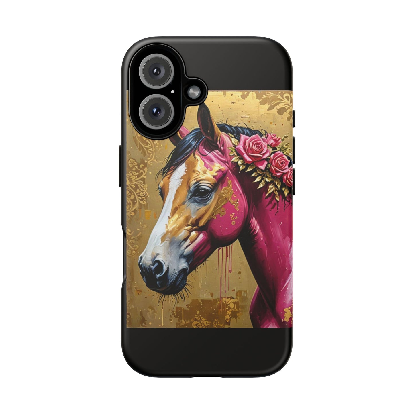 Phone Case - Elegant Horse Damask Design