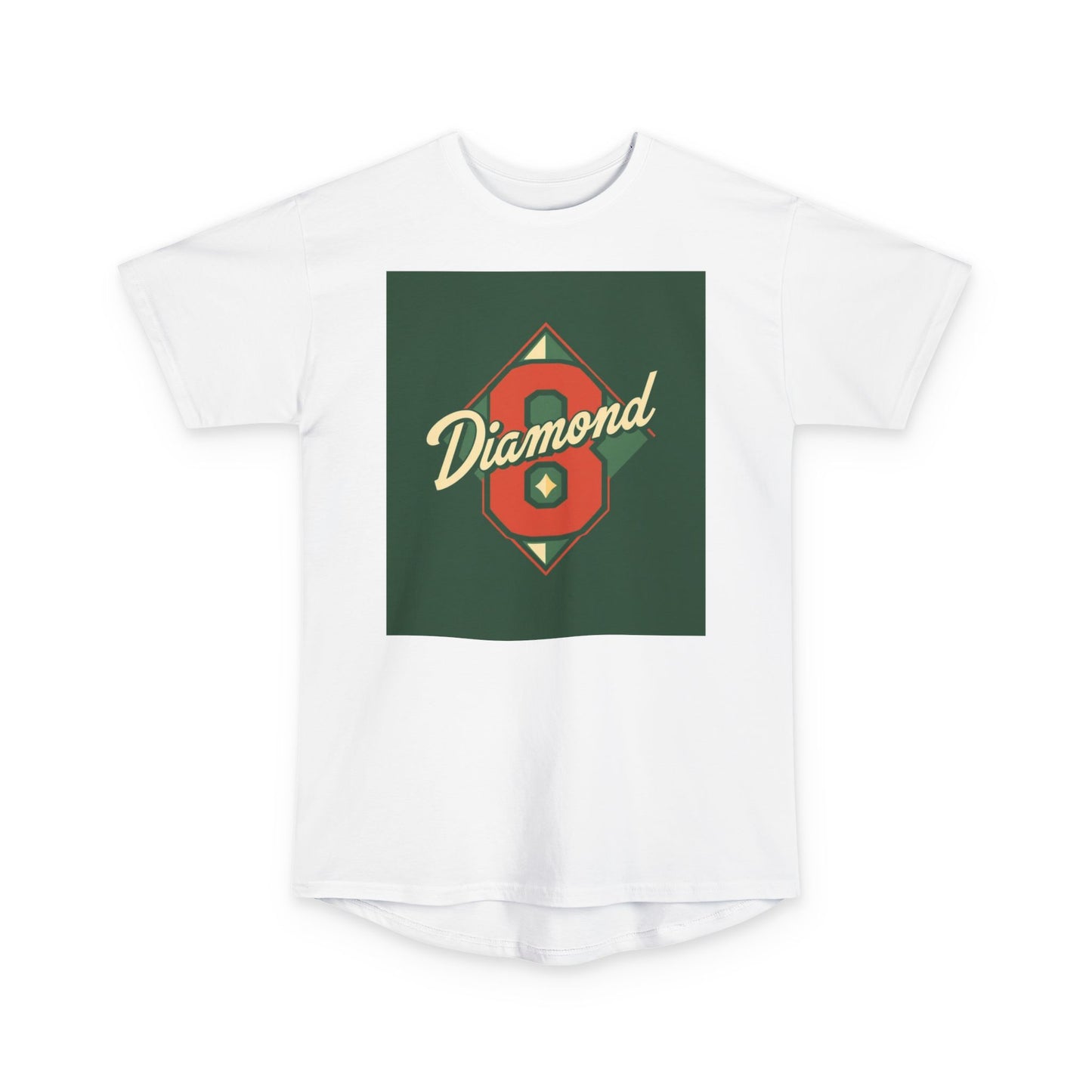 Urban Vibe Long Body Tee, Trendy Graphic T-Shirt, Unisex Streetwear Top, Casual Everyday Wear, Perfect for Gifts - Diamond 8