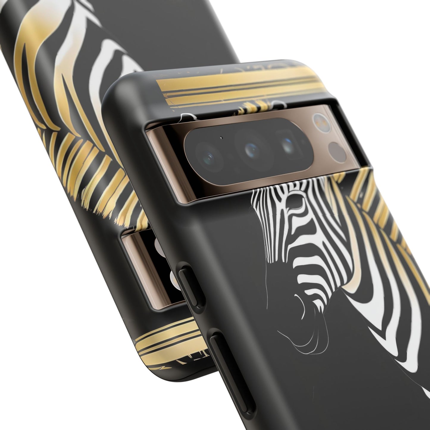 Phone Case - Elegant Zebra & Roses Design