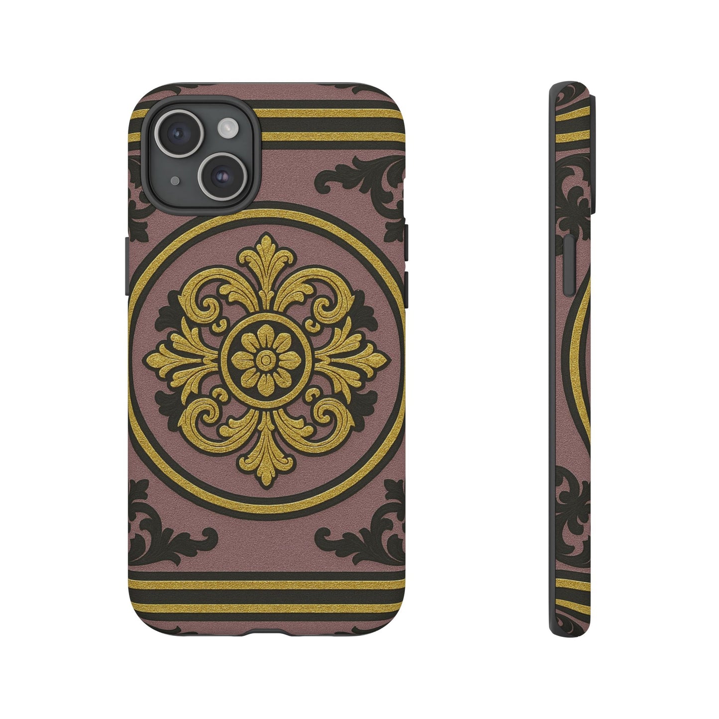 Gilded Mauve With Gold-Black Baroque Tough Cases
