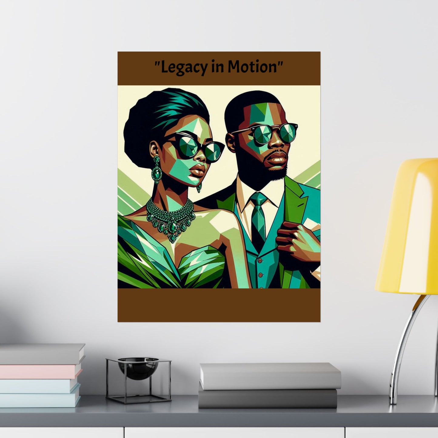Afro Art Poster - Elegant Matte Vertical Wall Decor - "Legacy in Motion"