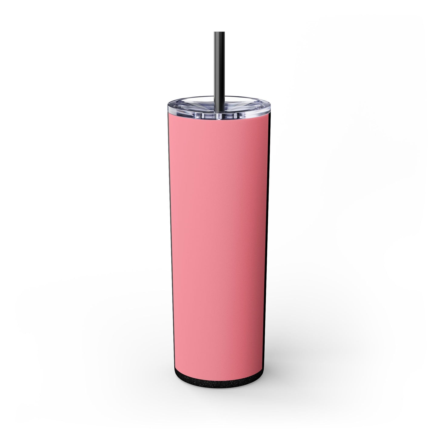 Elegant Royal Themed Skinny Tumbler, Chic Drinkware for Parties, Daily Hydration, Gifts for Her, Travel Mug, Reusable Straw - Pink Striped Gold Crest