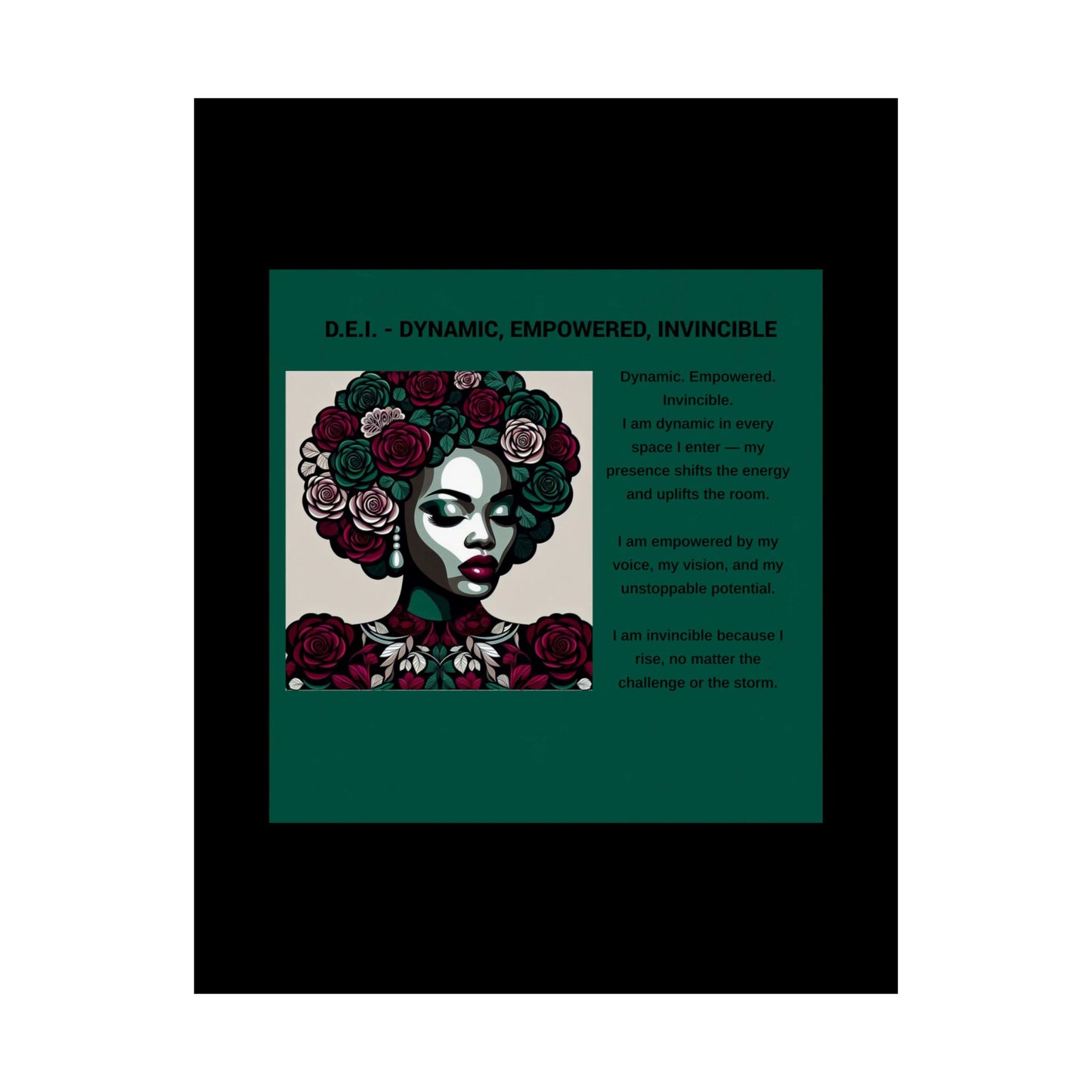 Empowered Feminine Wall Art Poster - Dynamic, Empowered & Invincible Design