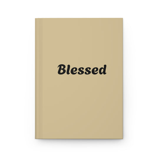 Vanilla Wheat "Blessed" Hardcover Journal - Inspirational Notebook, Gratitude Diary, Gift for Teachers, Students, Prayer Journal, Self-Care Journal