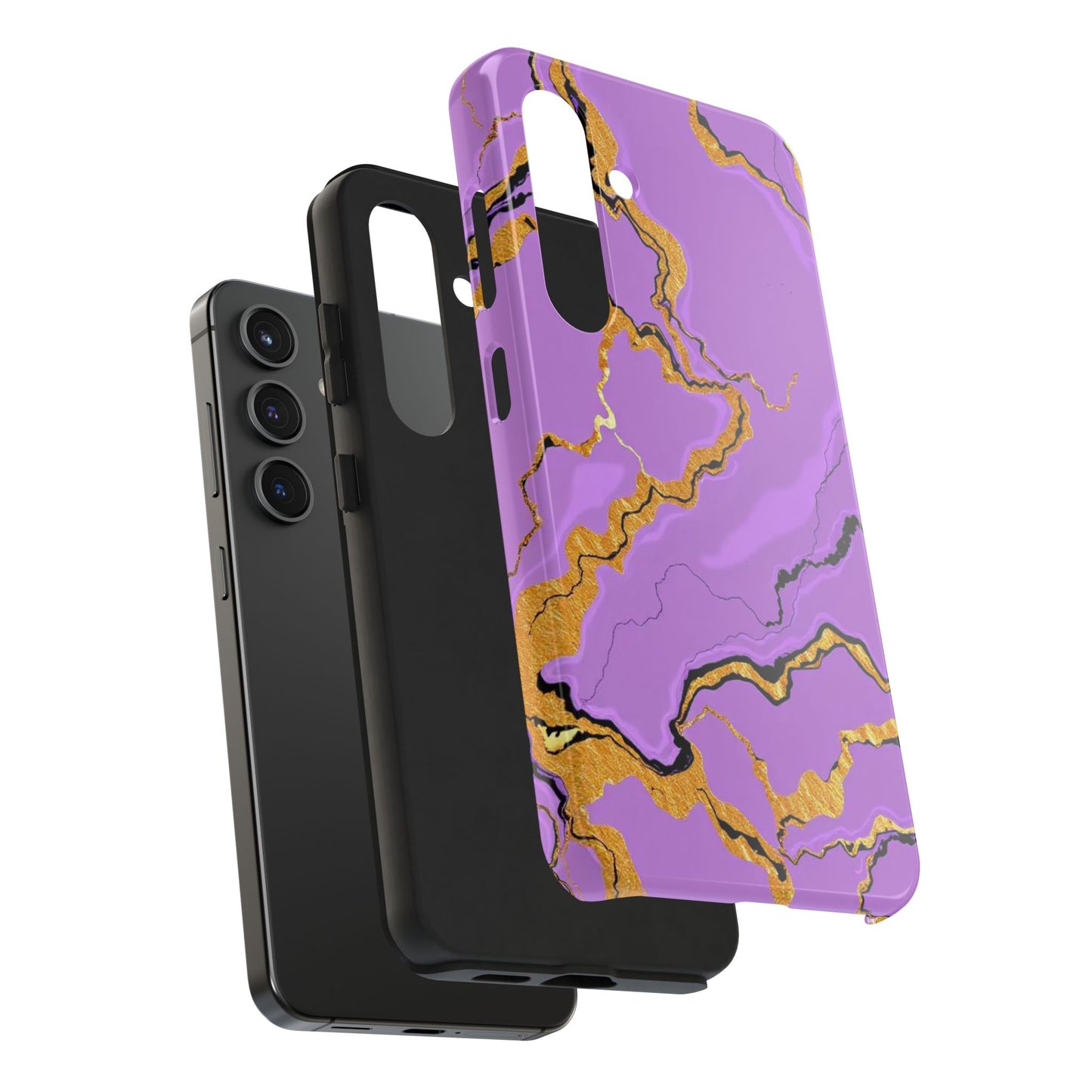 Stylish Tough Phone Cases with Purple Marble Design, Protective Phone Cases, Trendy Phone Accessories, Gift for Her, Unique Phone Cover