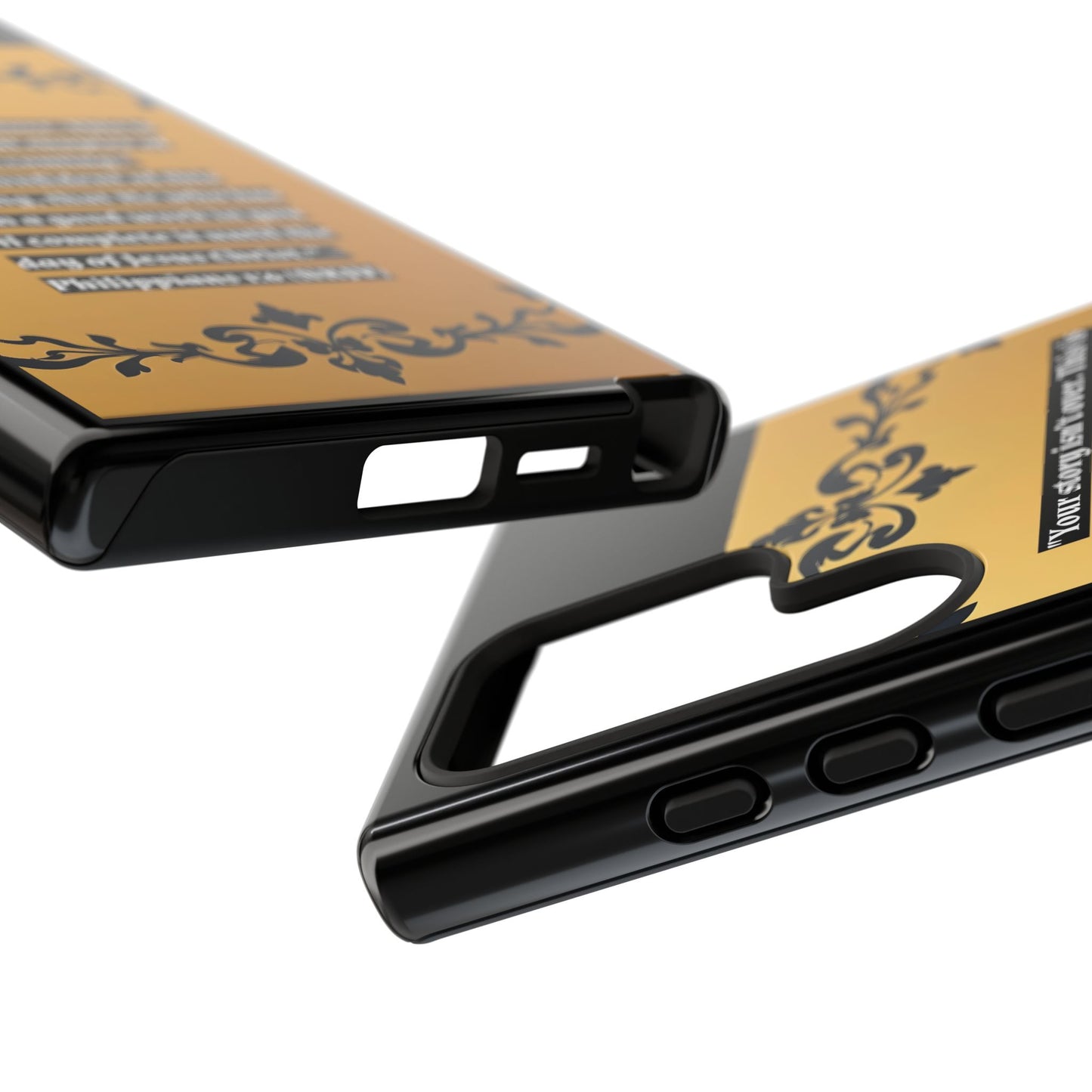 Elegant Floral Motif Phone Case - Tough Cases with Vintage Design - "Your story isn't over"