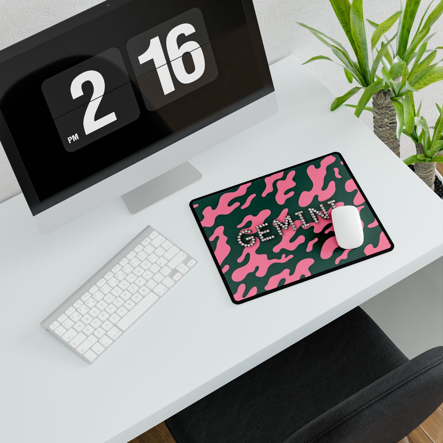 Gemini Desk Mat | Stylish Desk Accessory, Astrology Gift, Office Decor, Personalized Workspace, Dorm Room Essentials