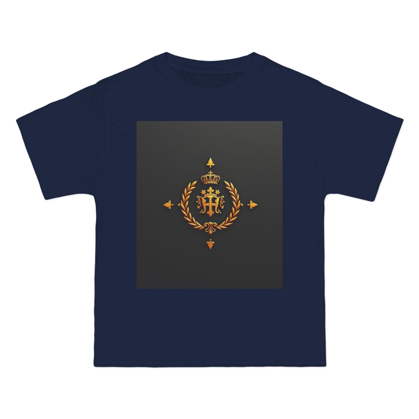 Stylish Gold Emblem T-Shirt, Casual Tee, Unique Gift, Everyday Wear, Graphic Shirt, Fashion Statement - Gold Crest