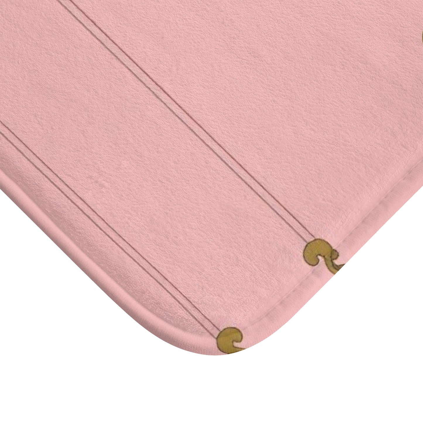 Crown & Crest Spiritual Quote Bath Mat, Inspirational Bathroom Decor, Faith-Based Gift, Motivational Home Accessory, Pink and Gold Mat