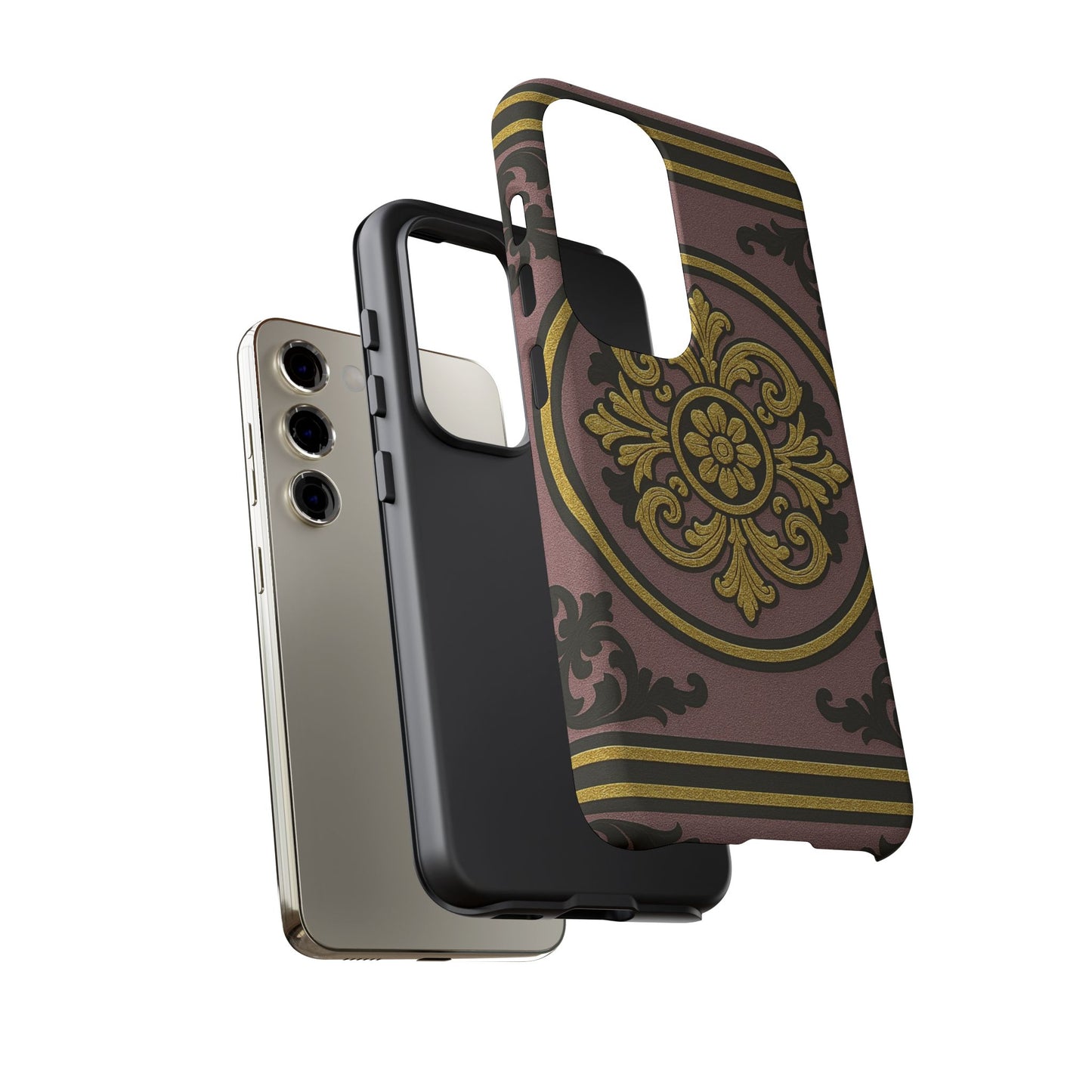 Gilded Mauve With Gold-Black Baroque Tough Cases