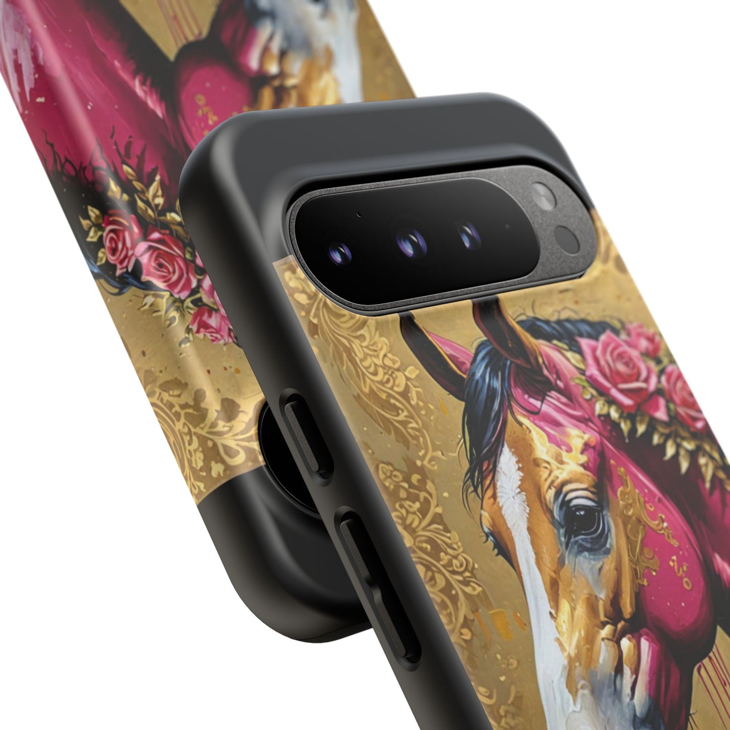 Phone Case - Elegant Horse Damask Design