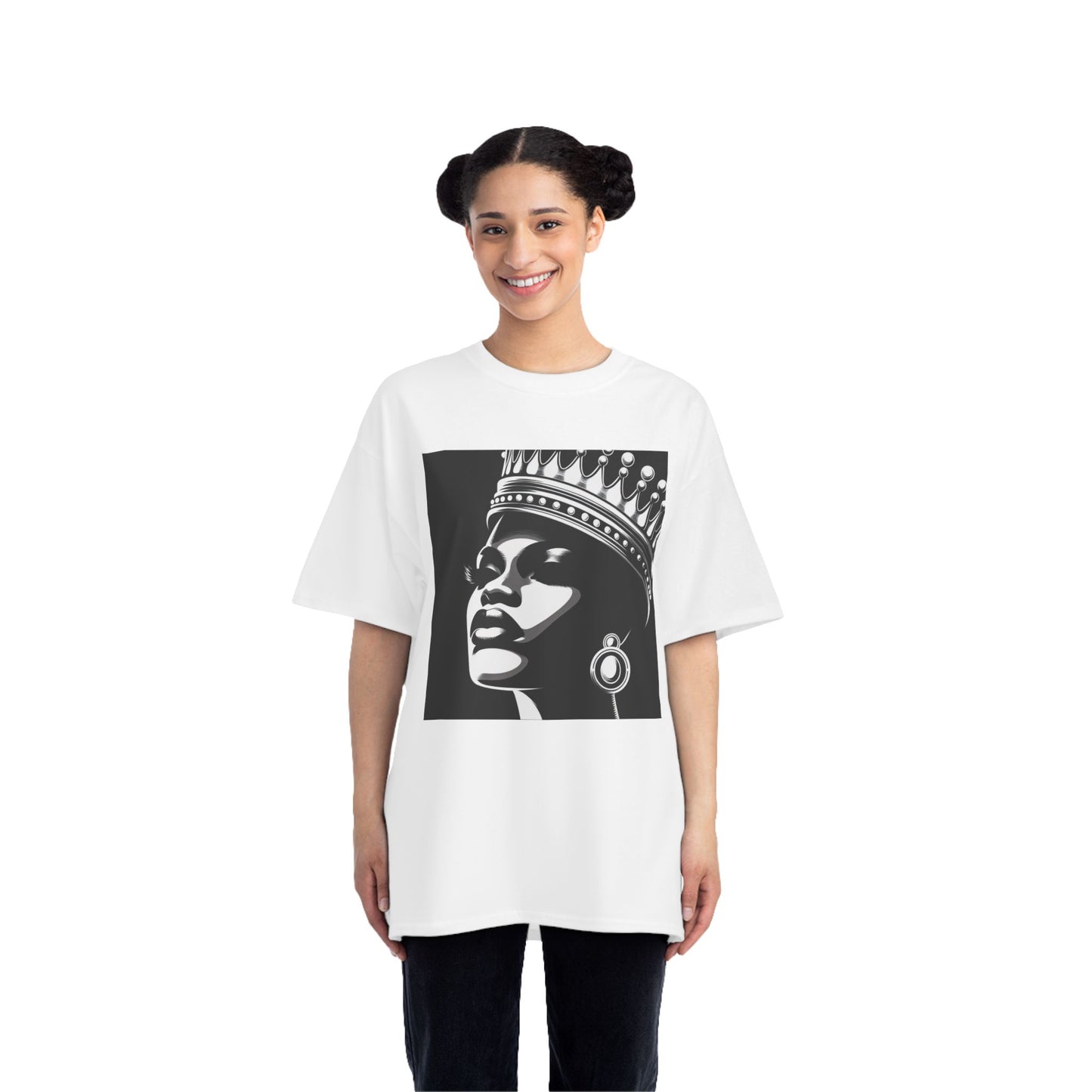 Crowned Beauty T-Shirt, Unisex, Short-Sleeve Tee, Graphic Art Shirt, Queen Vibes Apparel, Unique Gift for Women, Fashion Statement Top