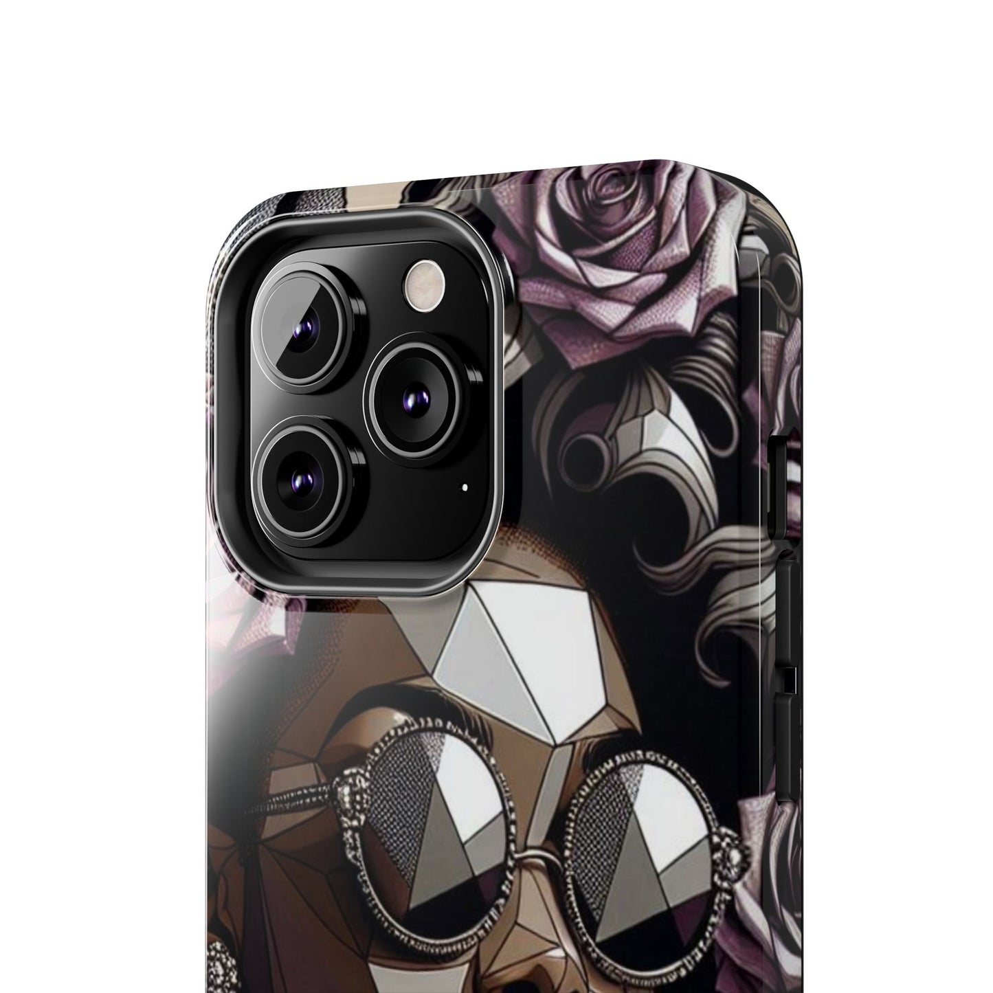 Chic Geometric Phone Case, Stylish Tough Case for Women, Unique Gift, Floral Design, Modern Accessories for Everyday Use - Lilac Baroque Lady