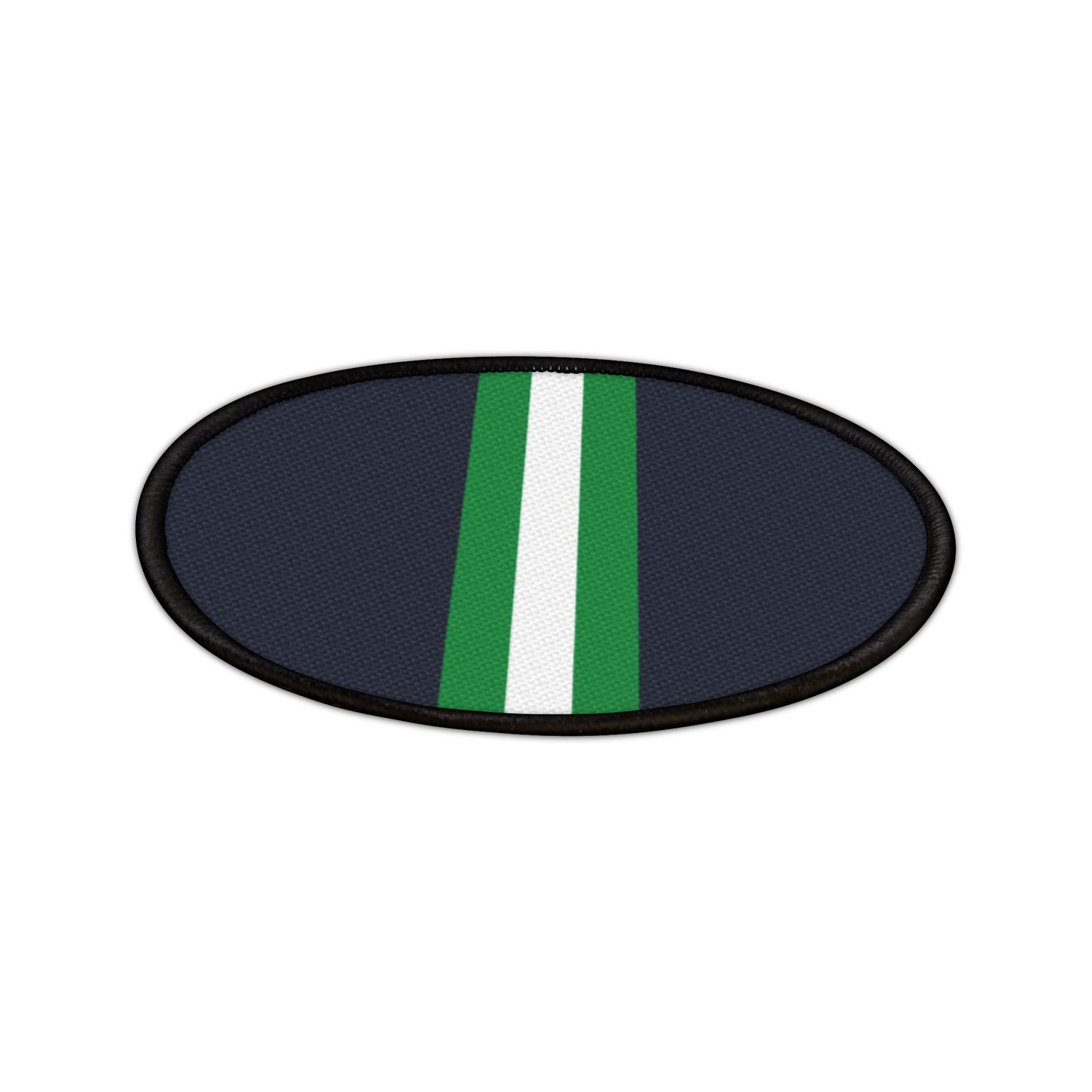 Lunar Midnight & Green-White Striped Customizable Iron-On Patches for Creative Repairs, DIY Fashion Statements, Unique Gift Ideas, and Personalization