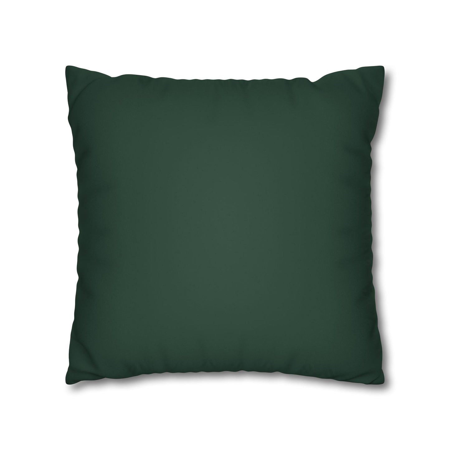 Stylish Midnight Green Faux Suede Square Pillowcase for Cozy Home Decor, Decorative Cushion Cover, Modern Accent Pillow, Indoor Throw Pillows