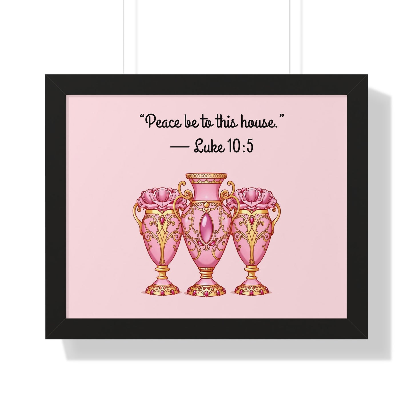 Framed Scripture Art Print, Inspirational Wall Decor, Home Blessing, Gift for Housewarming, Religious Wall Art - 10:5