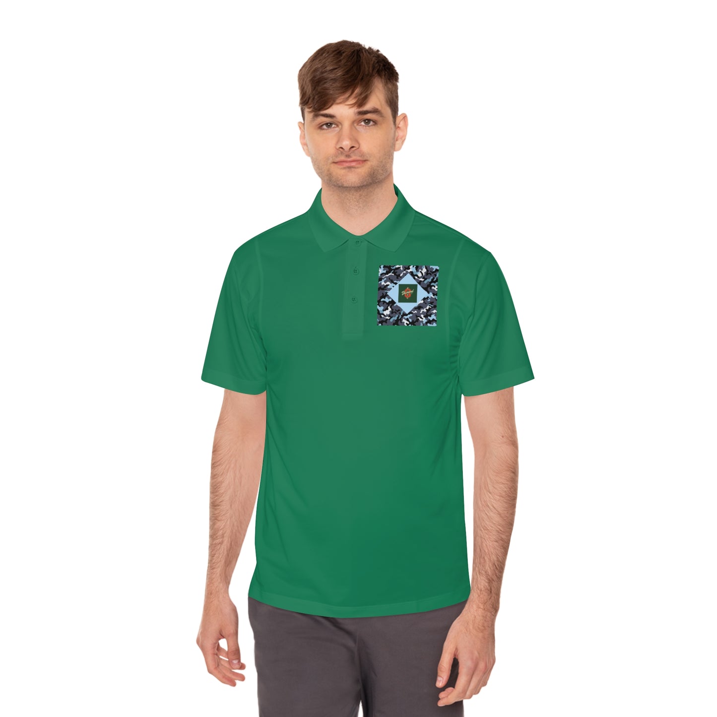 Men's Sport Polo Shirt - Camo & Diamond 8
