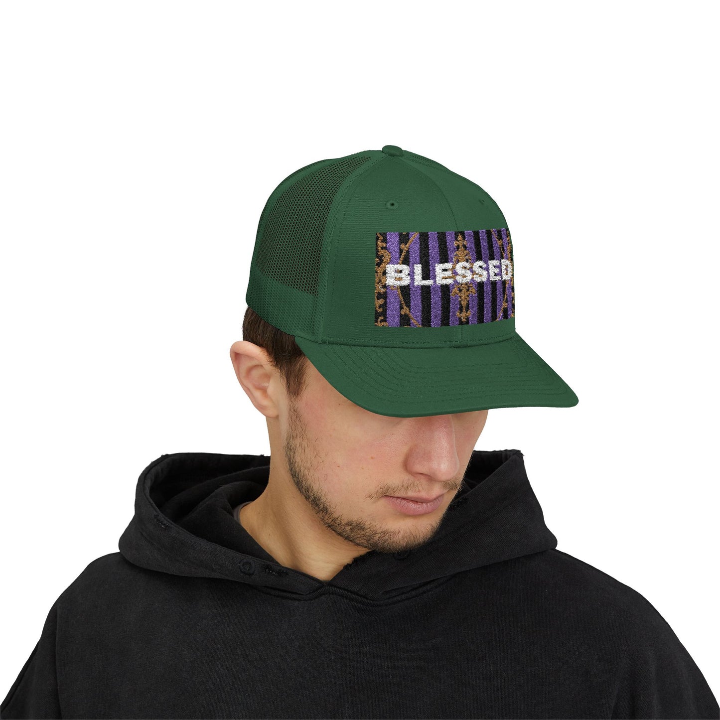 Blessed Snapback Trucker Cap, Casual Hat for Everyday Wear, Perfect Gift for Friends, Outdoor Activities, Spiritual Vibes