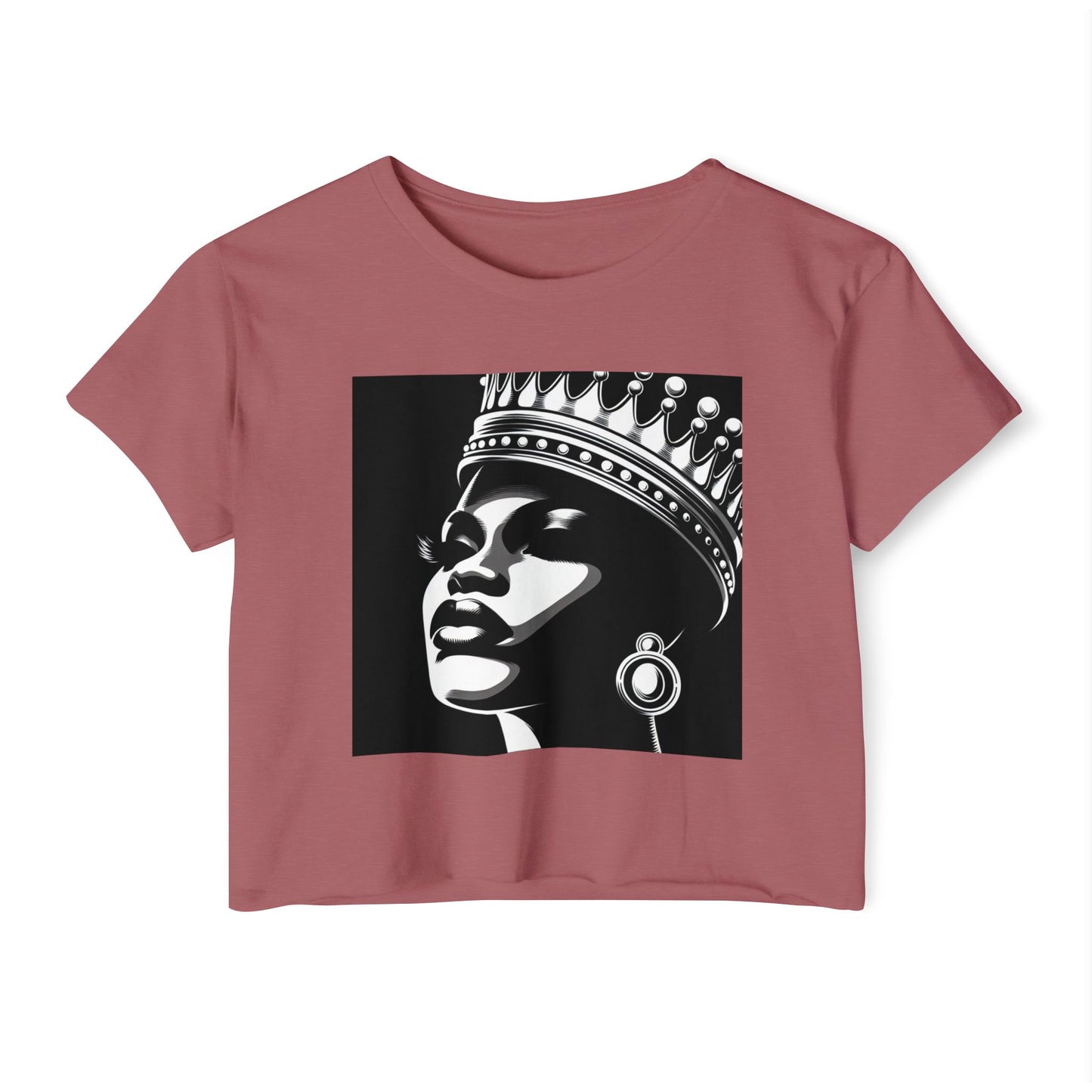 Empowered Queen Festival Crop Top | Boho Chic Shirt, Summer Concert Outfit, Music Festival Attire, Women’s Streetwear, Awesome Gift