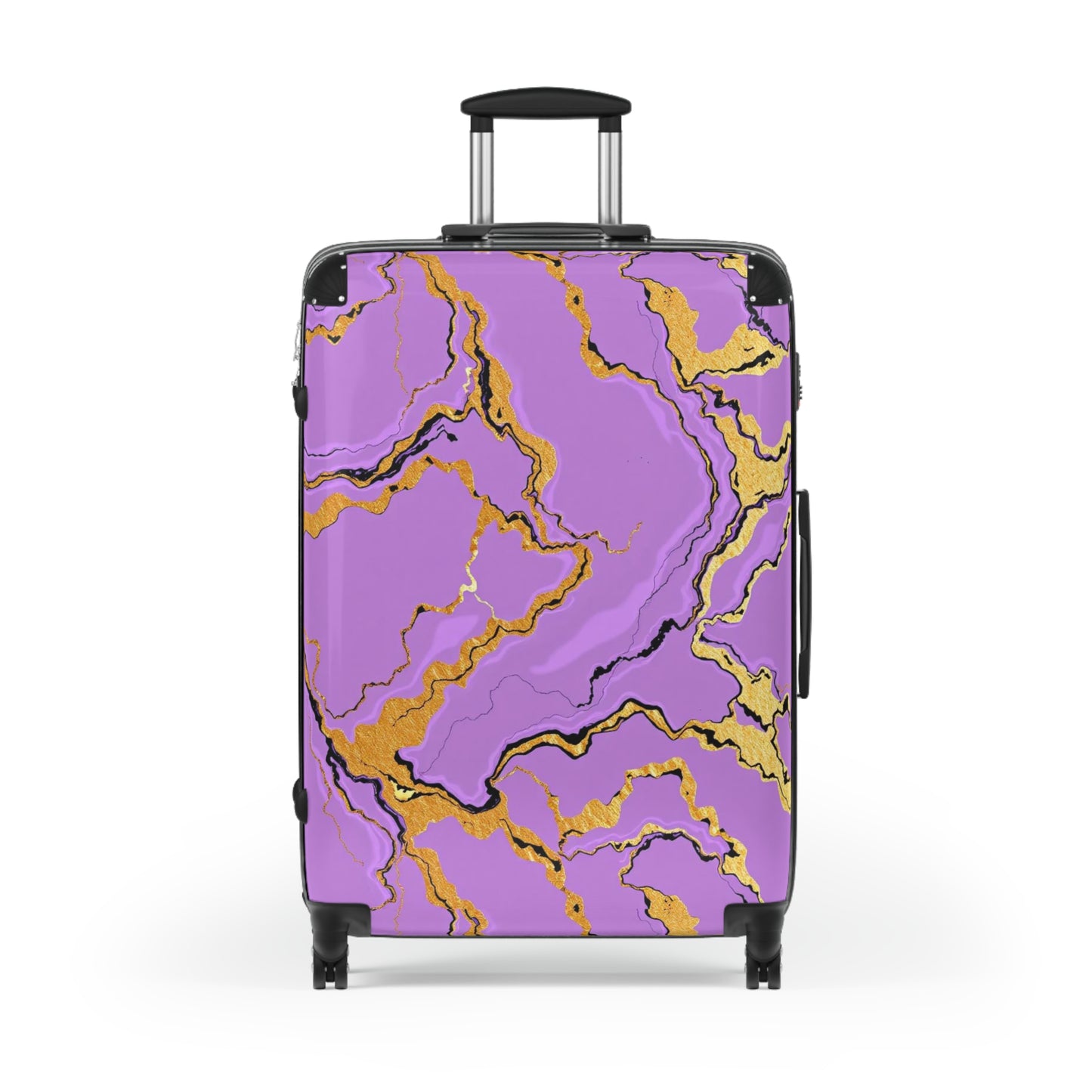 Stylish Suitcase - Travel Luggage, Trendy Carry-On, Vacation Bag, Gift for Travelers, Modern Travel Accessory - Lavender Marble