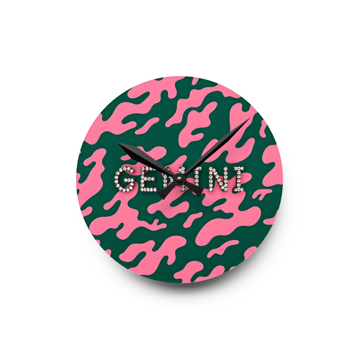 Gemini Acrylic Wall Clock - Stylish Home Decor for Zodiac Lovers