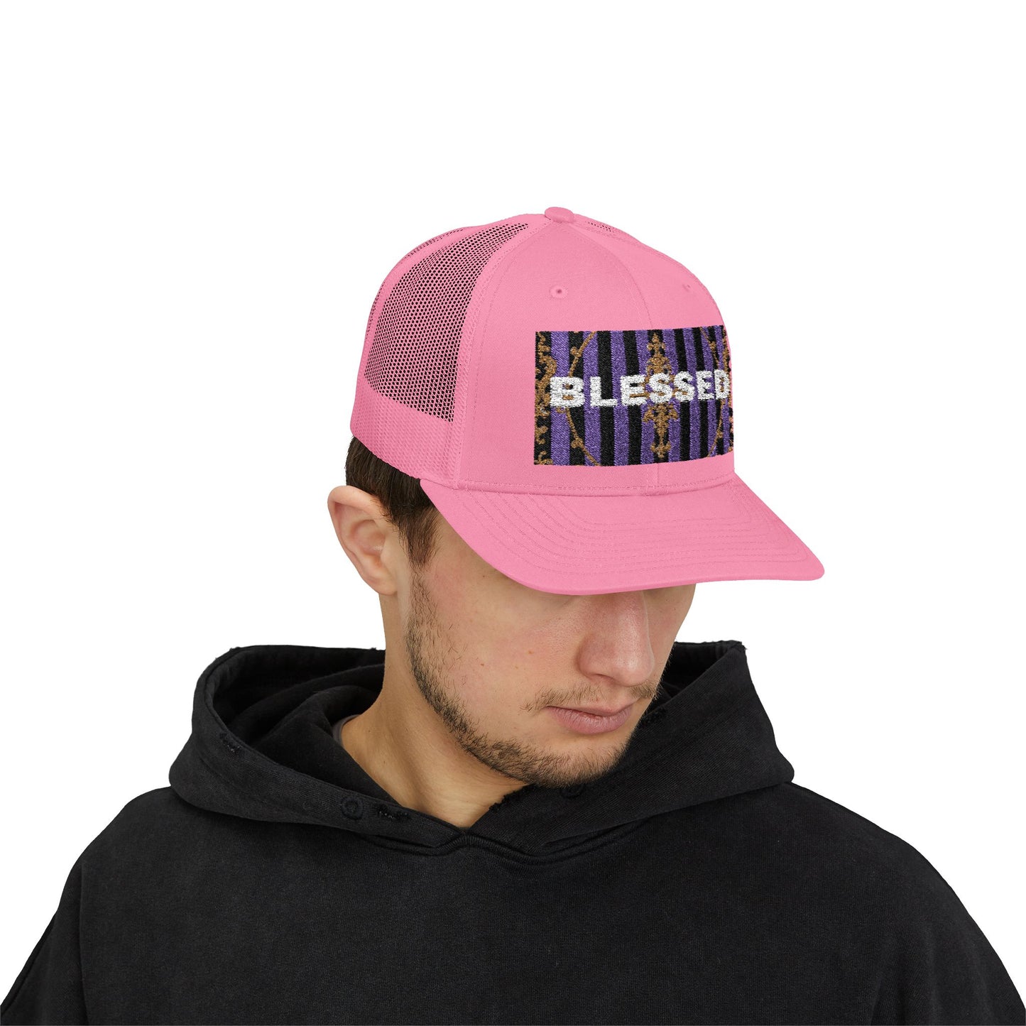 Blessed Snapback Trucker Cap, Casual Hat for Everyday Wear, Perfect Gift for Friends, Outdoor Activities, Spiritual Vibes