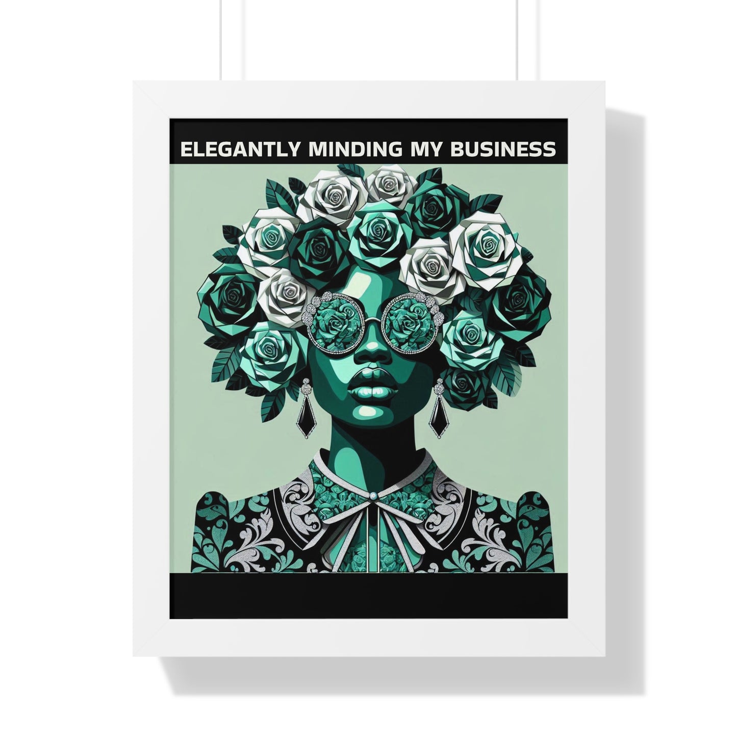 Vertical Poster - 'ELEGANTLY MINDING MY BUSINESS' Wall Art