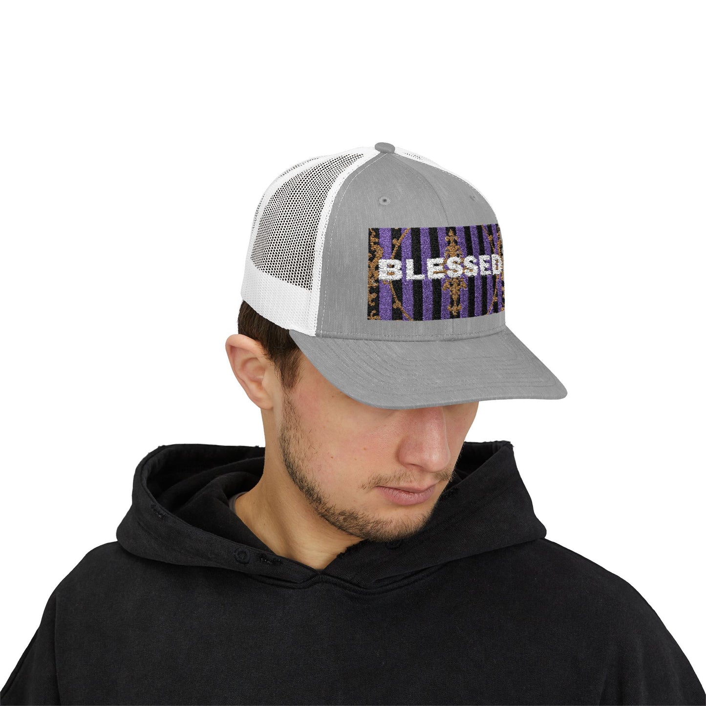 Blessed Snapback Trucker Cap, Casual Hat for Everyday Wear, Perfect Gift for Friends, Outdoor Activities, Spiritual Vibes