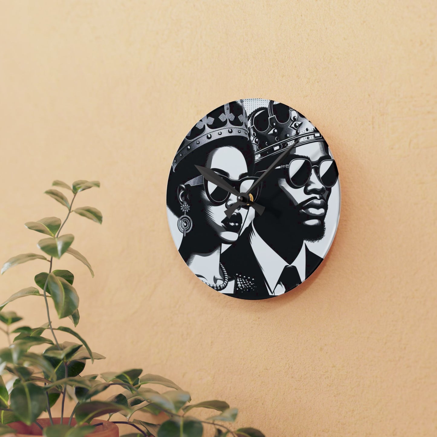 Royalty-Inspired Acrylic Wall Clock - Timeless Decor for Home, Unique Gift for Weddings, Birthdays, Housewarming, Stylish Wall Art