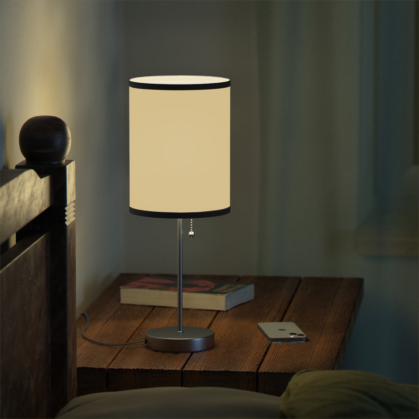 Vanilla Wheat Modern Table Lamp, Nightstand Light, Soft Glow Lamp, Cozy Home Decor, Minimalist Design