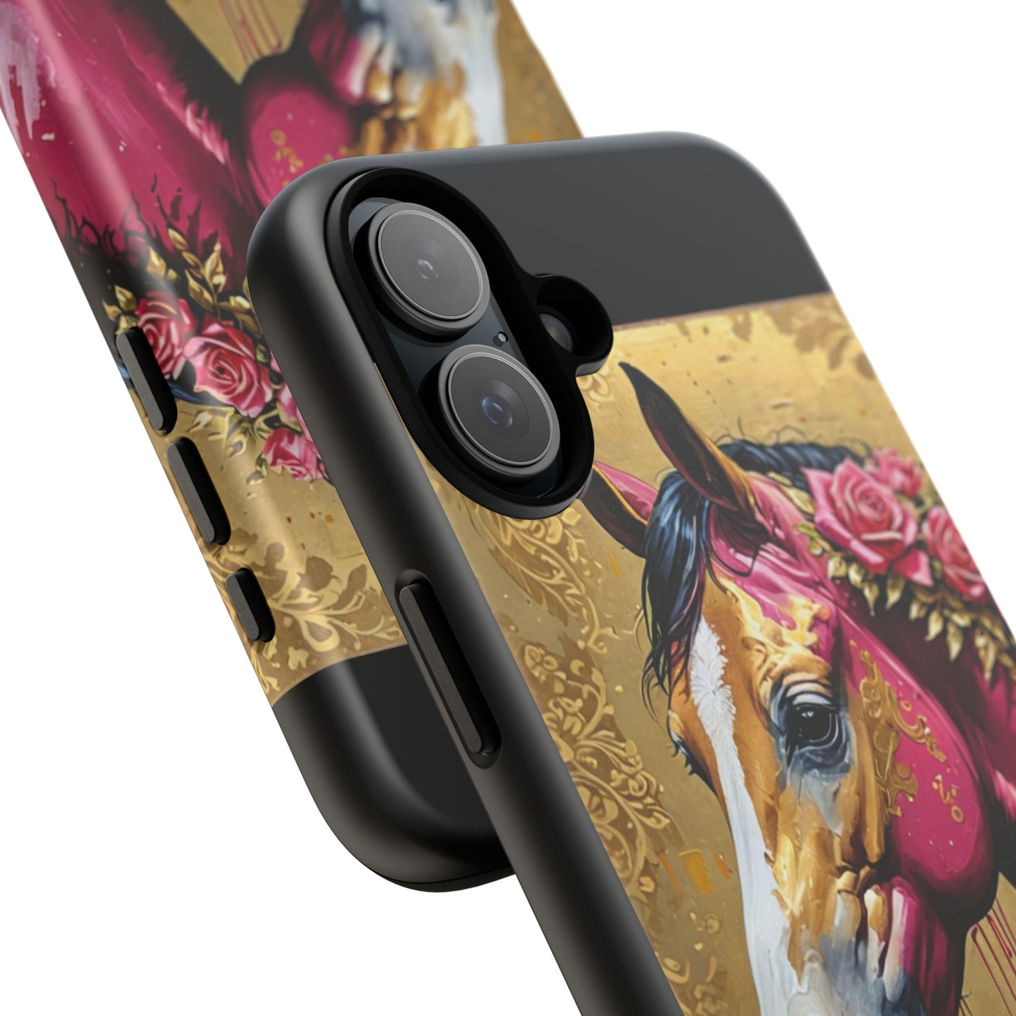 Phone Case - Elegant Horse Damask Design