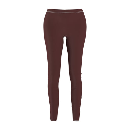 Stylish Brown Merlot Women's AOP Leggings, Comfortable Workout Leggings, Casual Athleisure Pants, Trendy Fitness Wear, Perfect for Yoga, Gift Idea
