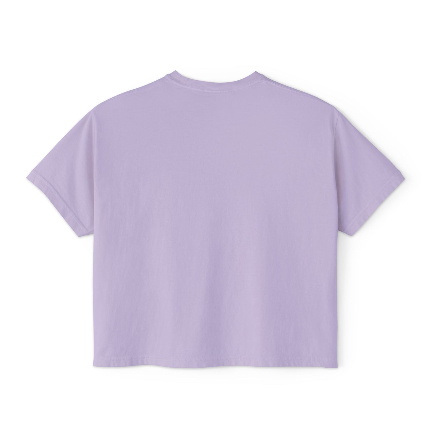 Chic Women's Boxy Tee, Vintage Striped Top, Trendy Short Sleeve Shirt, Casual Fashion T-Shirt - Matte Lavender & Black Striped Gold Baroque