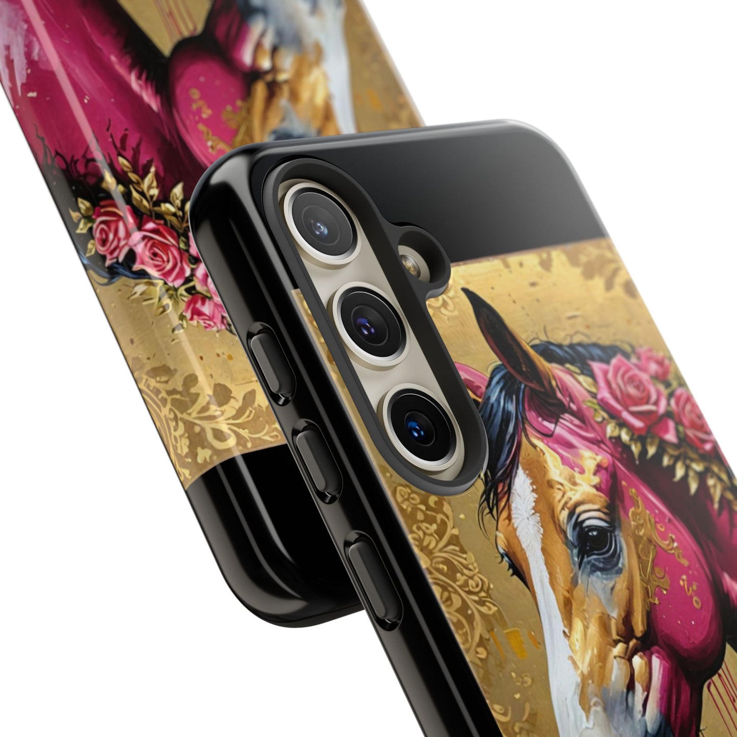 Phone Case - Elegant Horse Damask Design