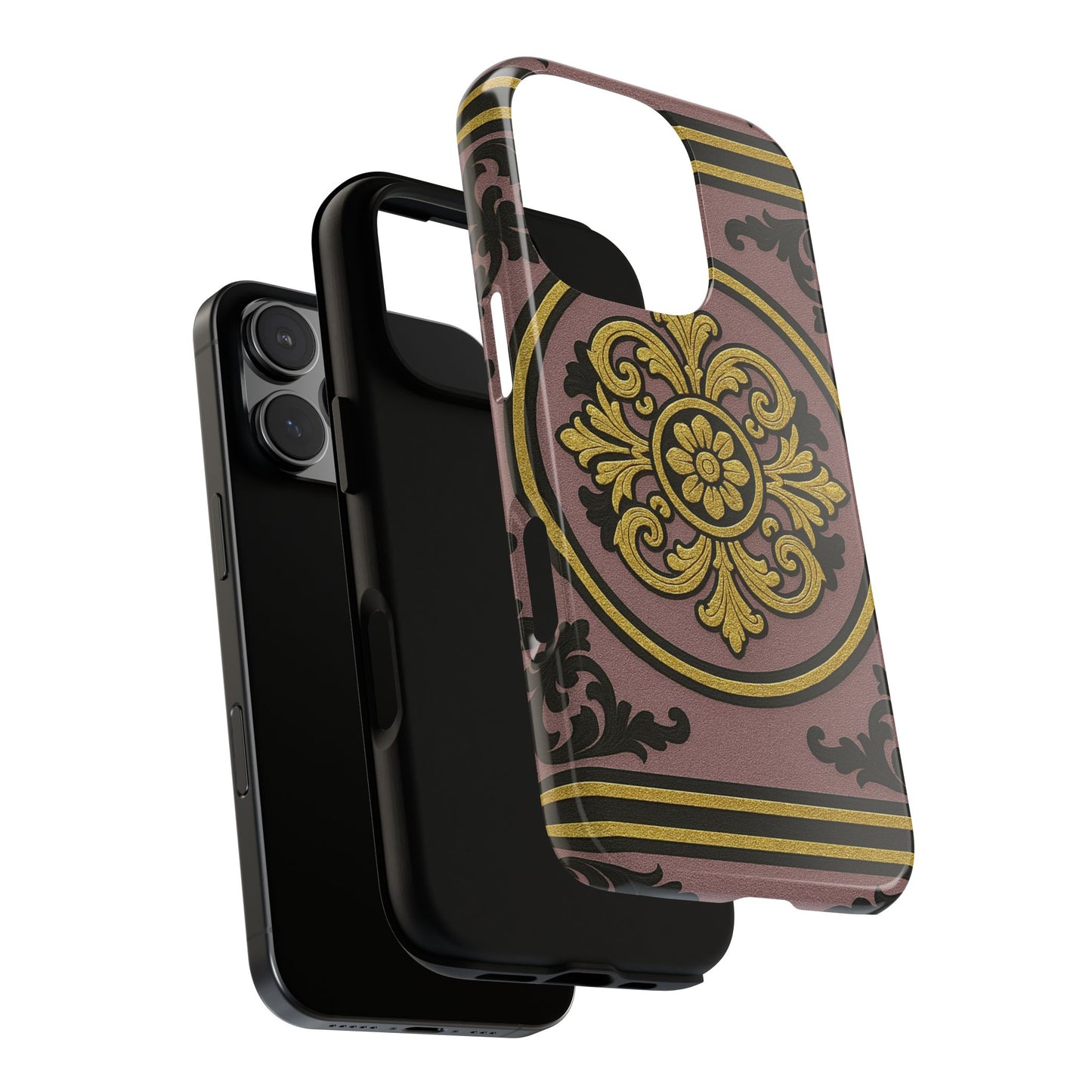 Gilded Mauve With Gold-Black Baroque Tough Cases