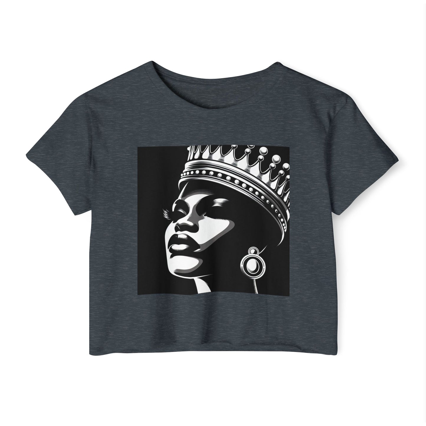 Empowered Queen Festival Crop Top | Boho Chic Shirt, Summer Concert Outfit, Music Festival Attire, Women’s Streetwear, Awesome Gift
